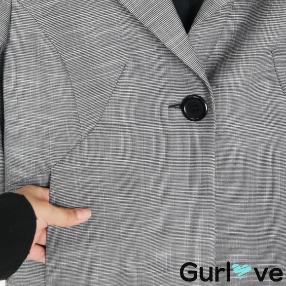Louben Petite 8 Gray One Button Jacket - Picture 5 of 6